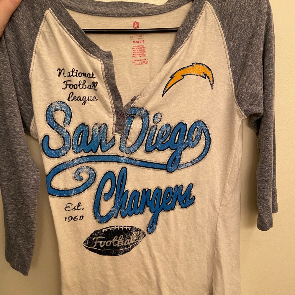San Diego Chargers baseball tee